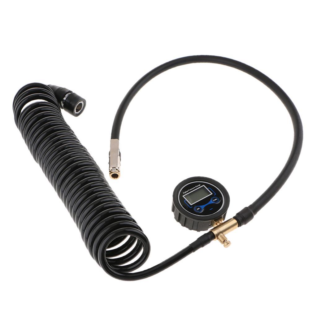 Car Motorcycle Wheel Tire Air Pressure Gauge Tester with 1.5M Pipe