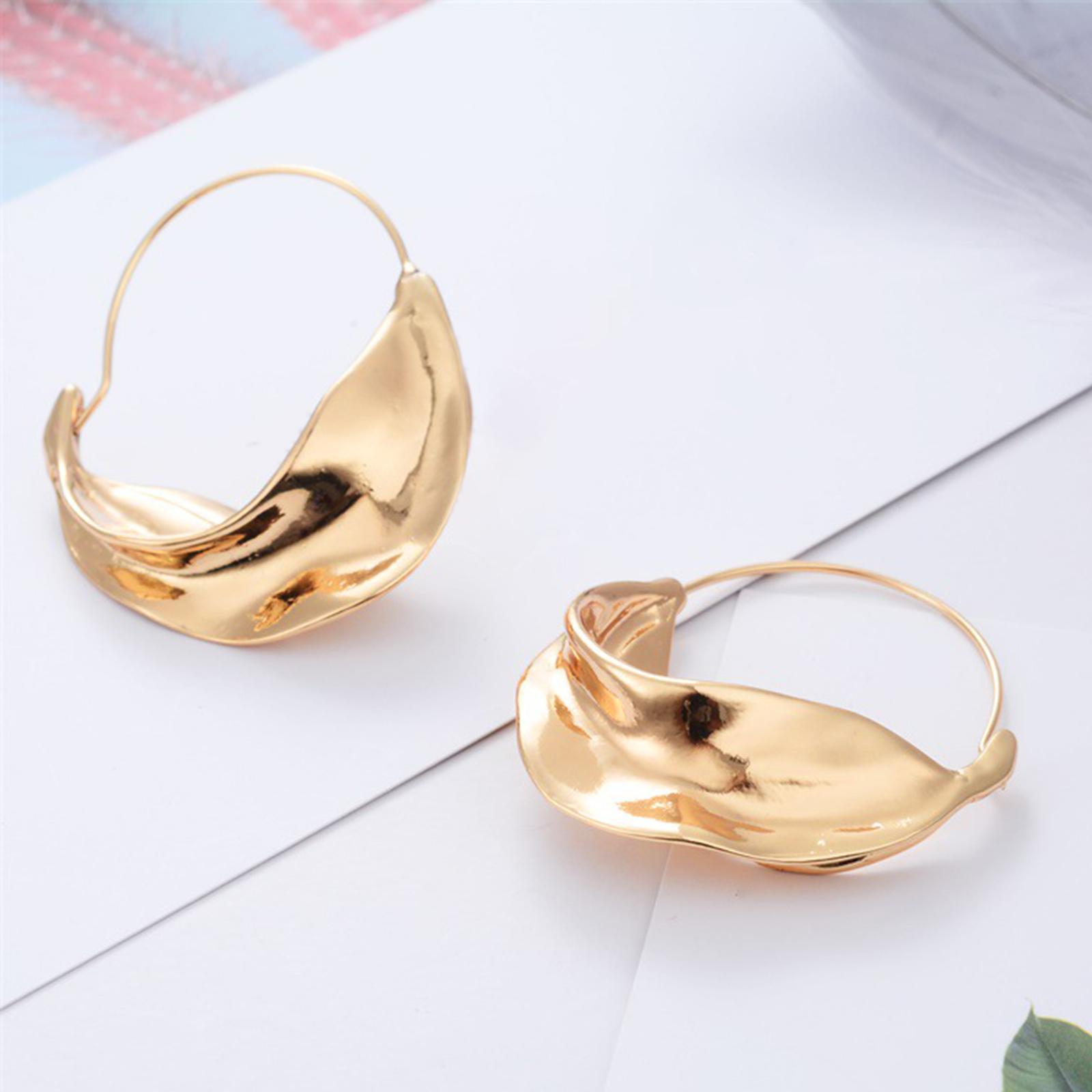 Hoop Earrings Drop Earrings Twisted Metal Chunky Statement Alloy Irregular Vintage Earrings Fashion Jewelry for Engagement Prom Dating Women