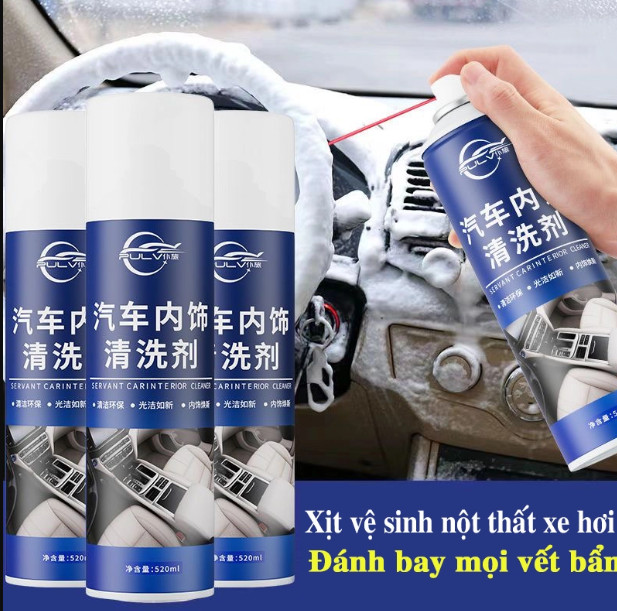 Chai Xịt Tạo Bọt Vệ Sinh, Khử Khuẩn Nội Thất Xe Ô Tô