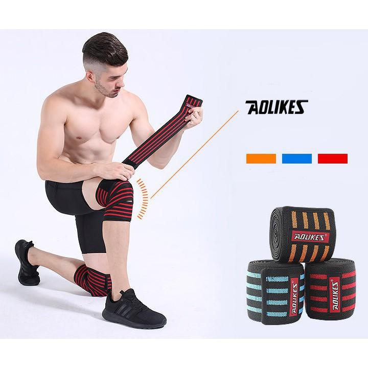 Băng đầu gối , Bó gối thể thao chính hãng Aolikes 7167 dài 180cm magic