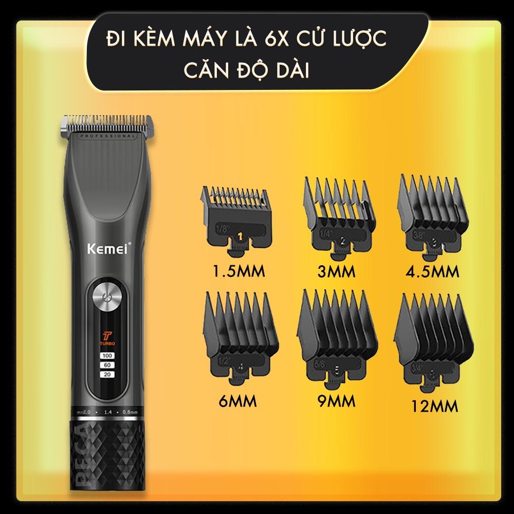 Tông đơ cắt tóc chuyên nghiệp Kemei KM-V310 công suất mạnh mẽ 12W điều chỉnh 2 mức tốc độ có màn hình LCD