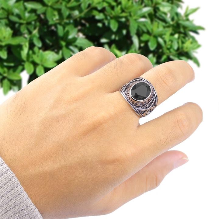Nhẫn Nam Inox Màu Trắng Cá Tính Không Đen- QCNN16