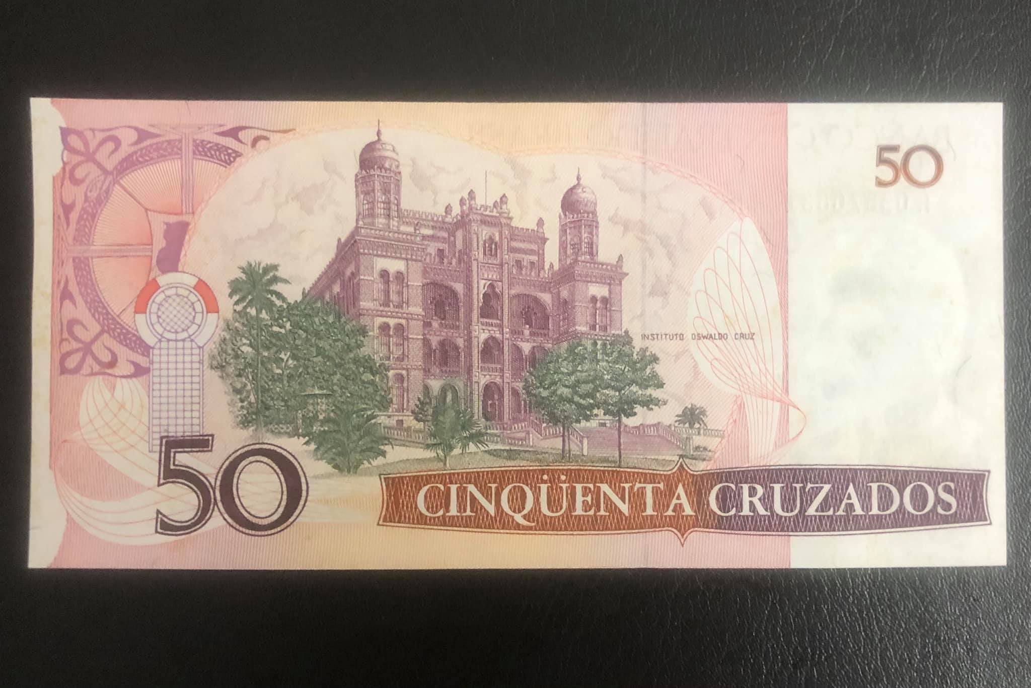 Tiền quốc gia lớn nhất Nam Mỹ Brazil 50 cinquenta cruzados
