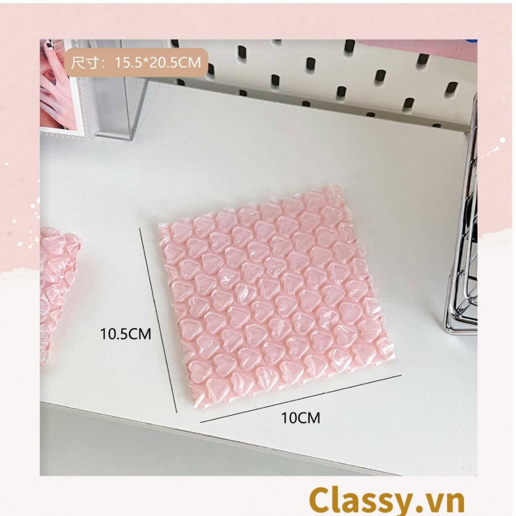 Túi chống sốc Classy đóng gói quà tặng bong bóng tình yêu màu hồng kích thước 10 X 10 cm Q1721