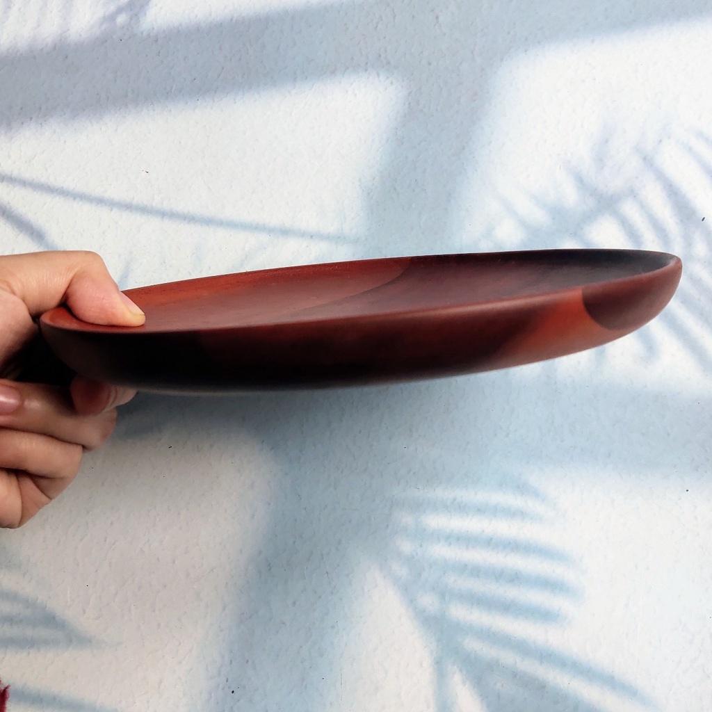 Đĩa Keo Tròn Nâu Đỏ 20cm, Đĩa Gỗ, Khay Gỗ Đựng Đồ Ăn, Chụp Ảnh Decor, Phụ Kiện Nhà Bếp An Toàn Cho Sức Khỏe