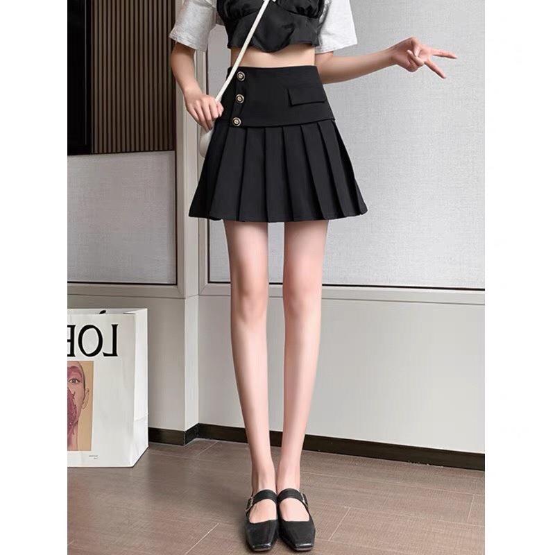 Chân váy xếp ly phối cạp 3 khuy
