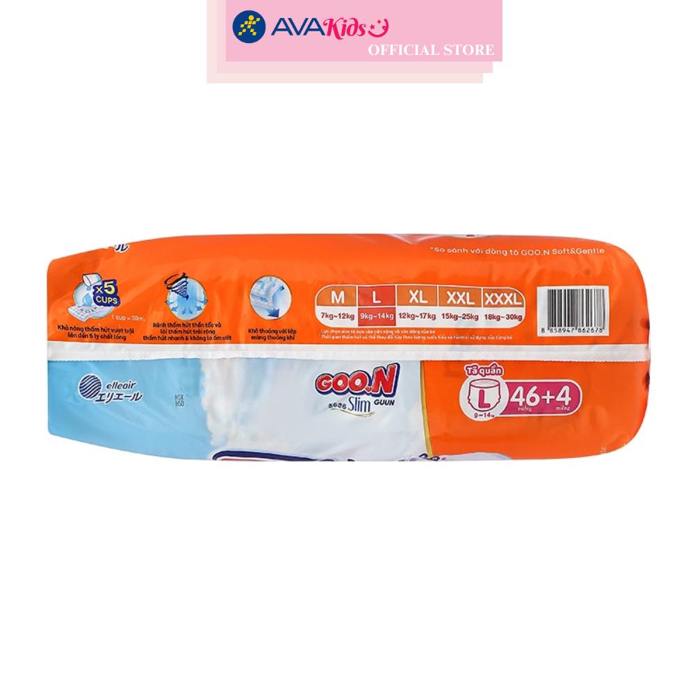 Tã quần GOO.N Slim size L 46 + 4 miếng (9 - 14 kg)