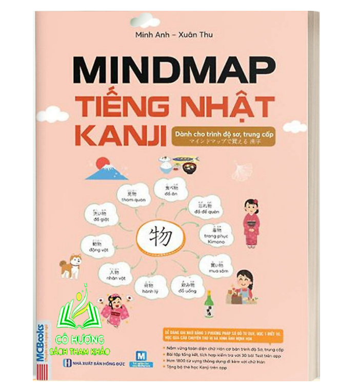 Sách - Mindmap Kanji tiếng Nhật – Dành cho trình độ sơ, trung cấp - Học kèm app - MC