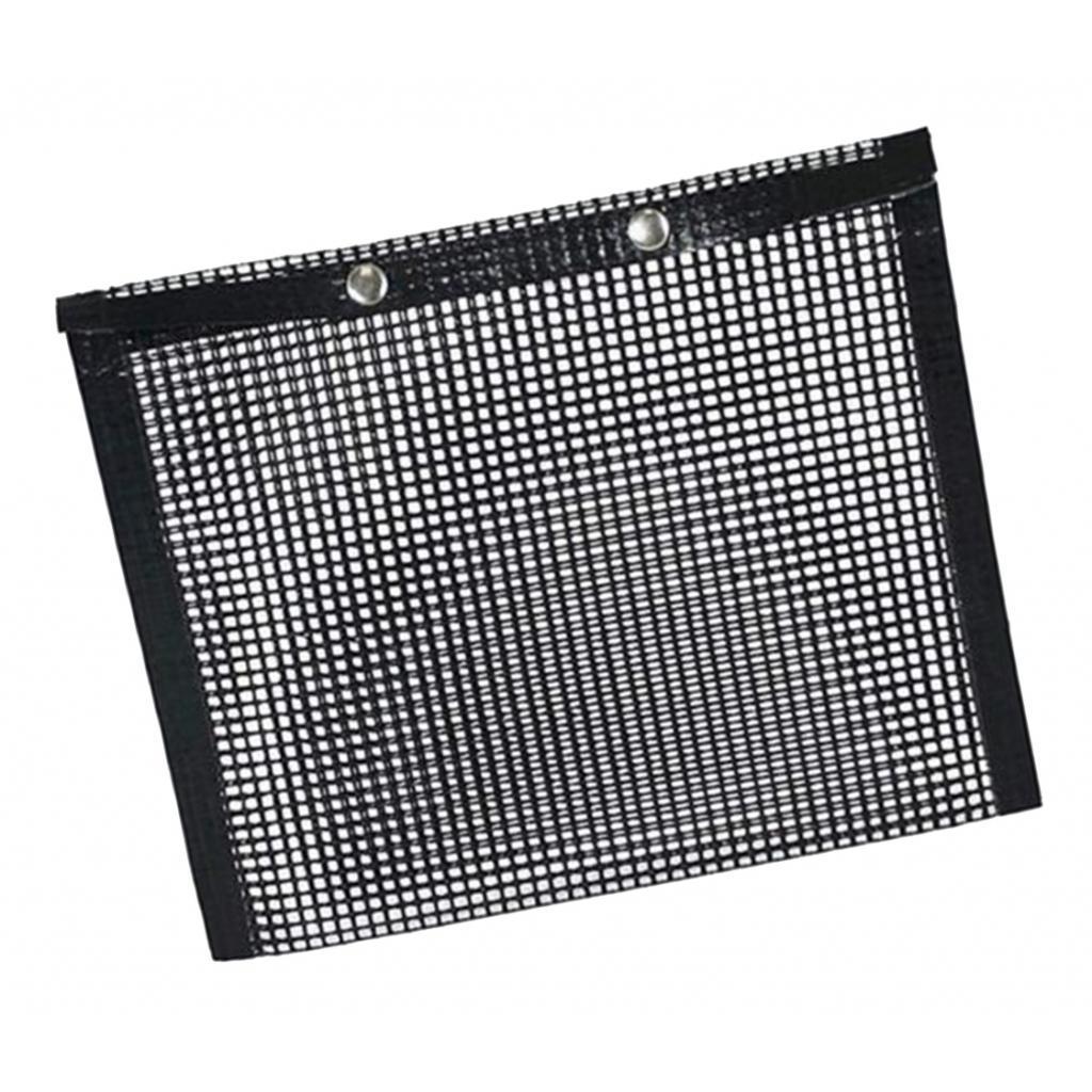 2pcs Heat Resistance BBQ Grill Mesh Bag Non-stick Mesh Grilling Bag Black S & M