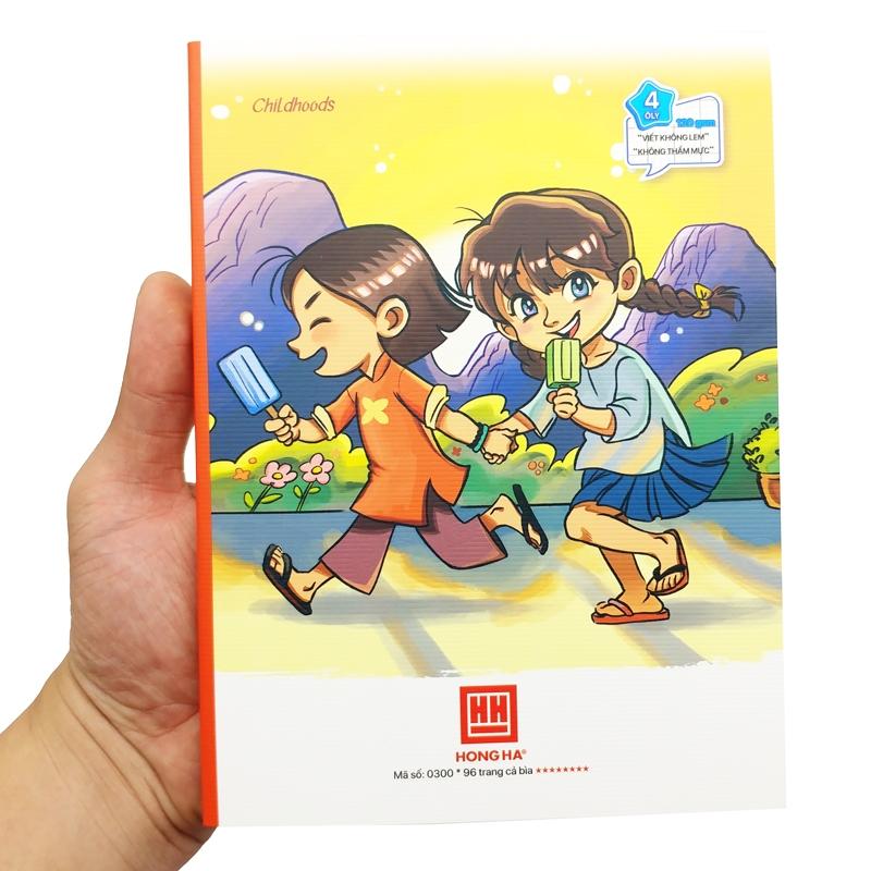 Vở Class Childhood - 4 Ô Ly 96 Trang 120gsm - Hồng Hà 0300 (Mẫu Màu Giao Ngẫu Nhiên)