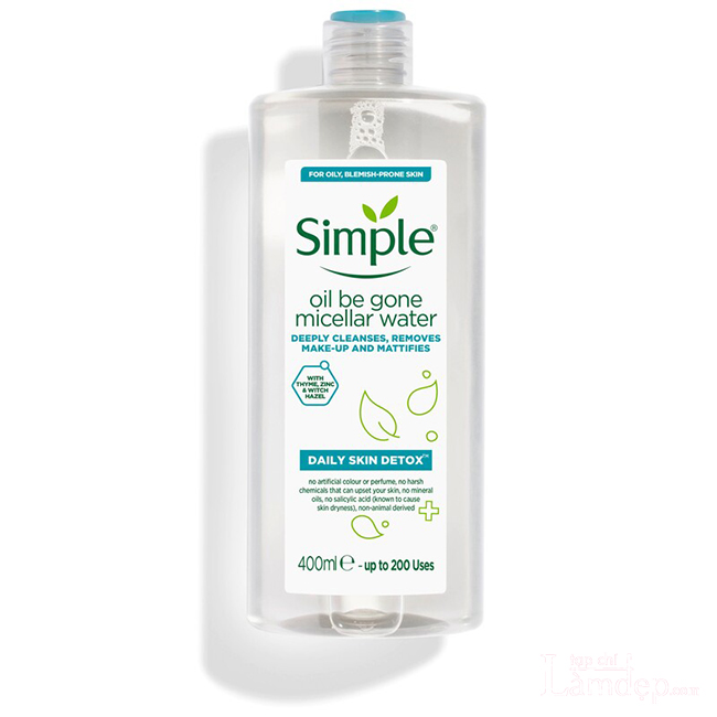 Nước tẩy trang simple Sạch sâu 400ml water boost
