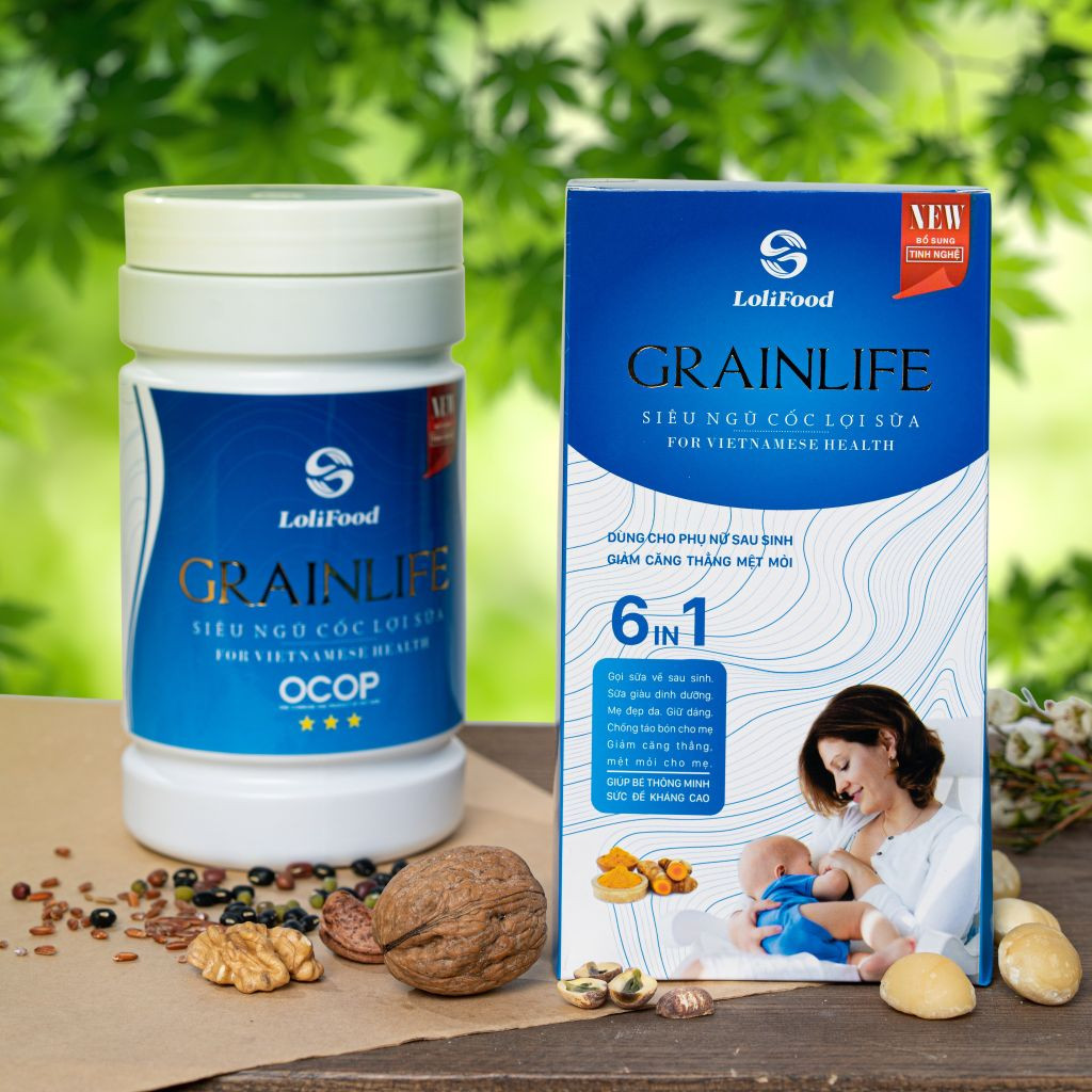 Siêu Ngũ Cốc Lợi Sữa 6IN1 Grainlife Lovifood 500g - Ngũ Cốc Giàu Dinh Dưỡng Kích Sữa Về Nhiều, Hỗ Trợ Nuôi Con Bằng Sữa Mẹ, Thanh Nhiệt, Làm Mát Sữa - Giúp Bé No Lâu, Ngủ Ngon Giấc, Tăng Cân Đều, Phát Triển Toàn Diện, Tăng Sức Đề Kháng