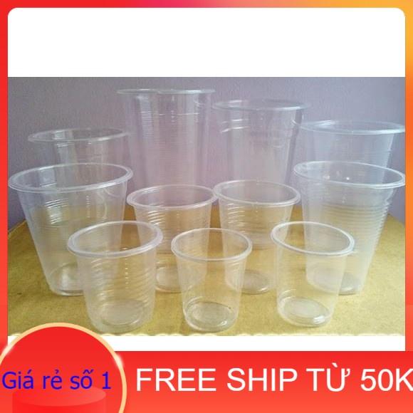 50c cốc nhựa có nắp dùng 1 lần đủ size