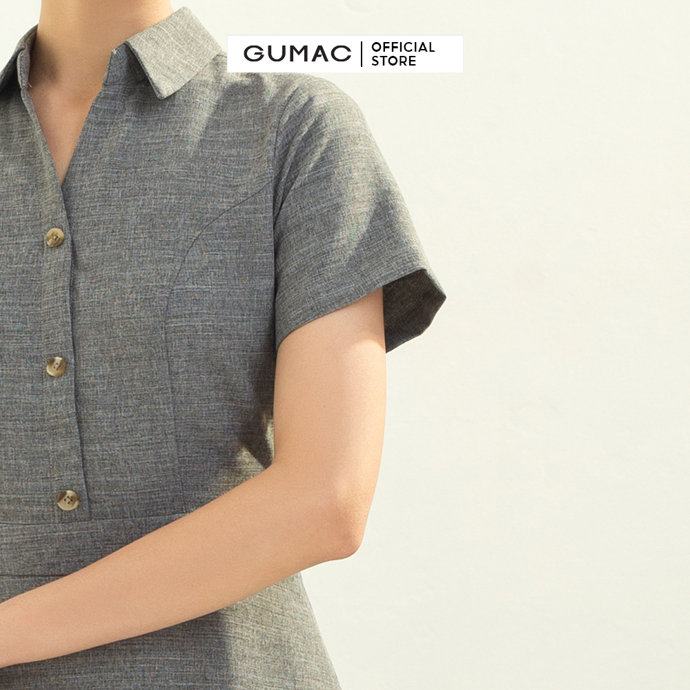 Đầm sơ mi GUMAC DC03039 cơ bản