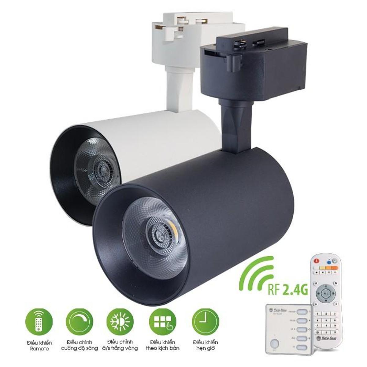 Đèn LED tracklight Rạng Đông điều khiển từ xa bằng remote model TRL04L