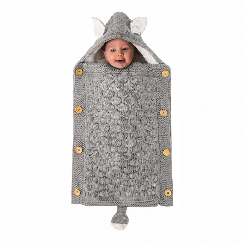 Trẻ Sơ Sinh Xe Đẩy Túi Ngủ Cho Bé Bao Dệt Kim Đầm Footmuff Tập Đi Slaapzak Kid Sleepsack Trẻ Sơ Sinh Xe Đẩy Bao