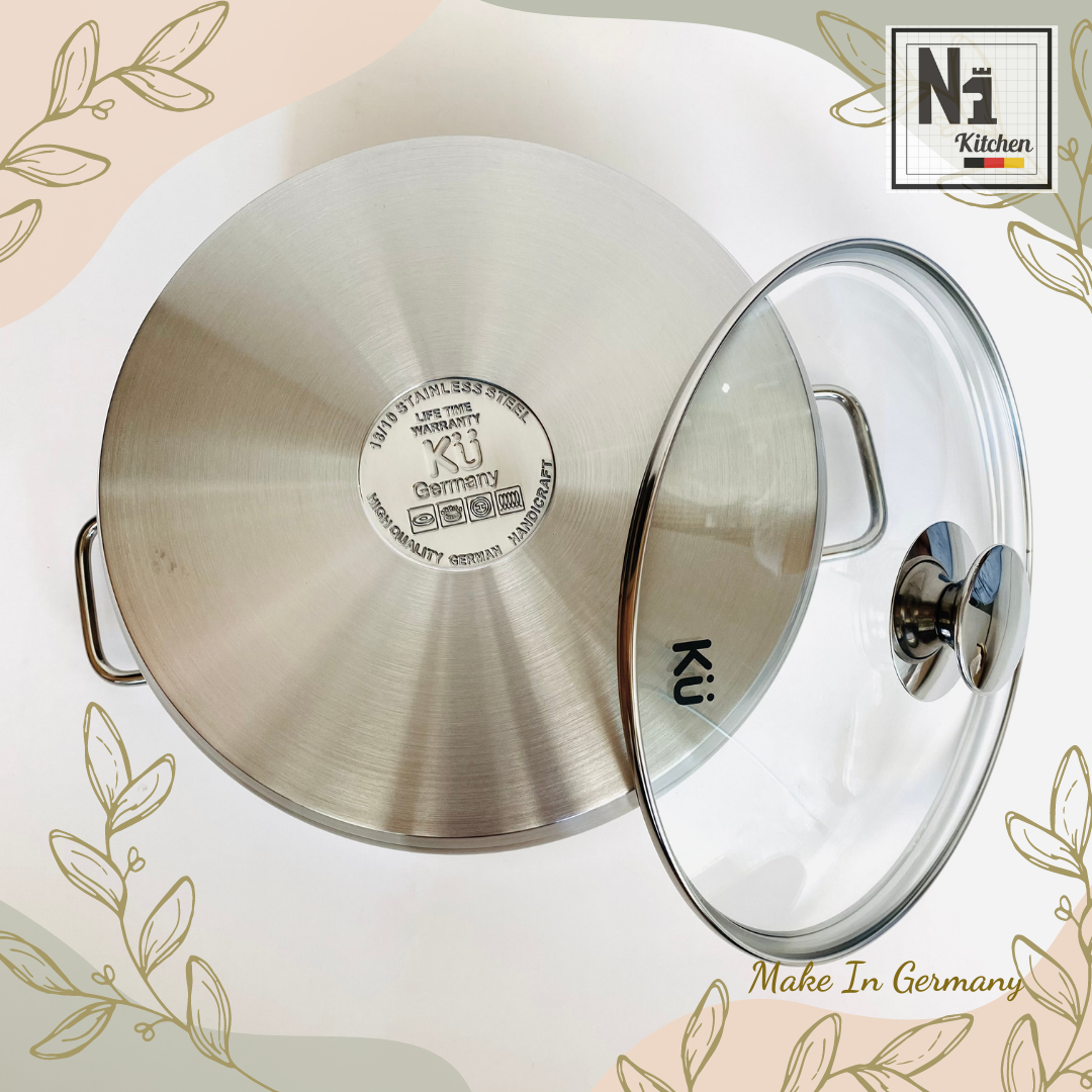 Bộ nồi inox KUCHEN, Hàn Quốc, Bảo hành: 10 năm – Set 5 nồi - Hàng Chính Hãng