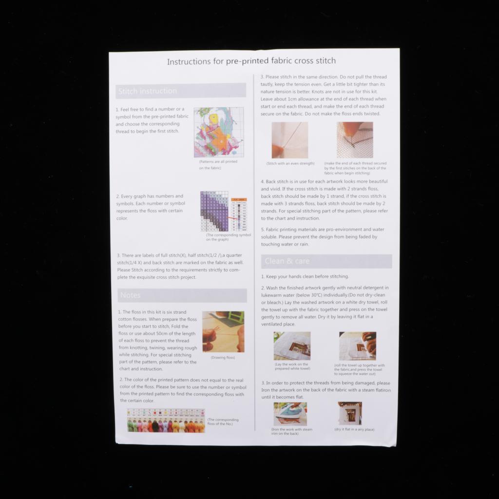 DIY Handmade Needlework Cross Stitch Set Embroidery Kit Precise Printed Tigers