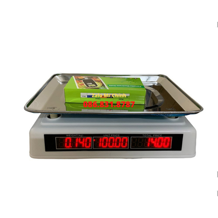 Cân Điện Tử Tính Tiền Tự Tộng Cao Cấp 40kg/5g ACS723, Cân Điện Tử Tích Điện. Màn hình led 2 mặt