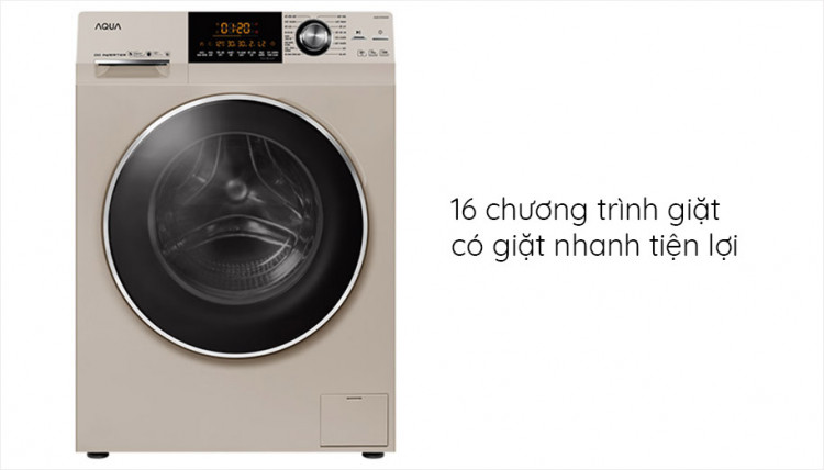 Máy giặt AQUA AQD-D1000A N2, 10.0kg, Inverter tích hợp 16 chương trình giặt tự động