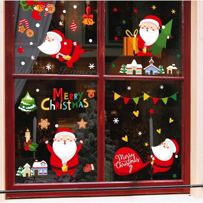 Decal Trang Trí Noel Hai Mặt Hít Tĩnh Điện - NOEL MINI VUI NHỘN SẮC NÉT