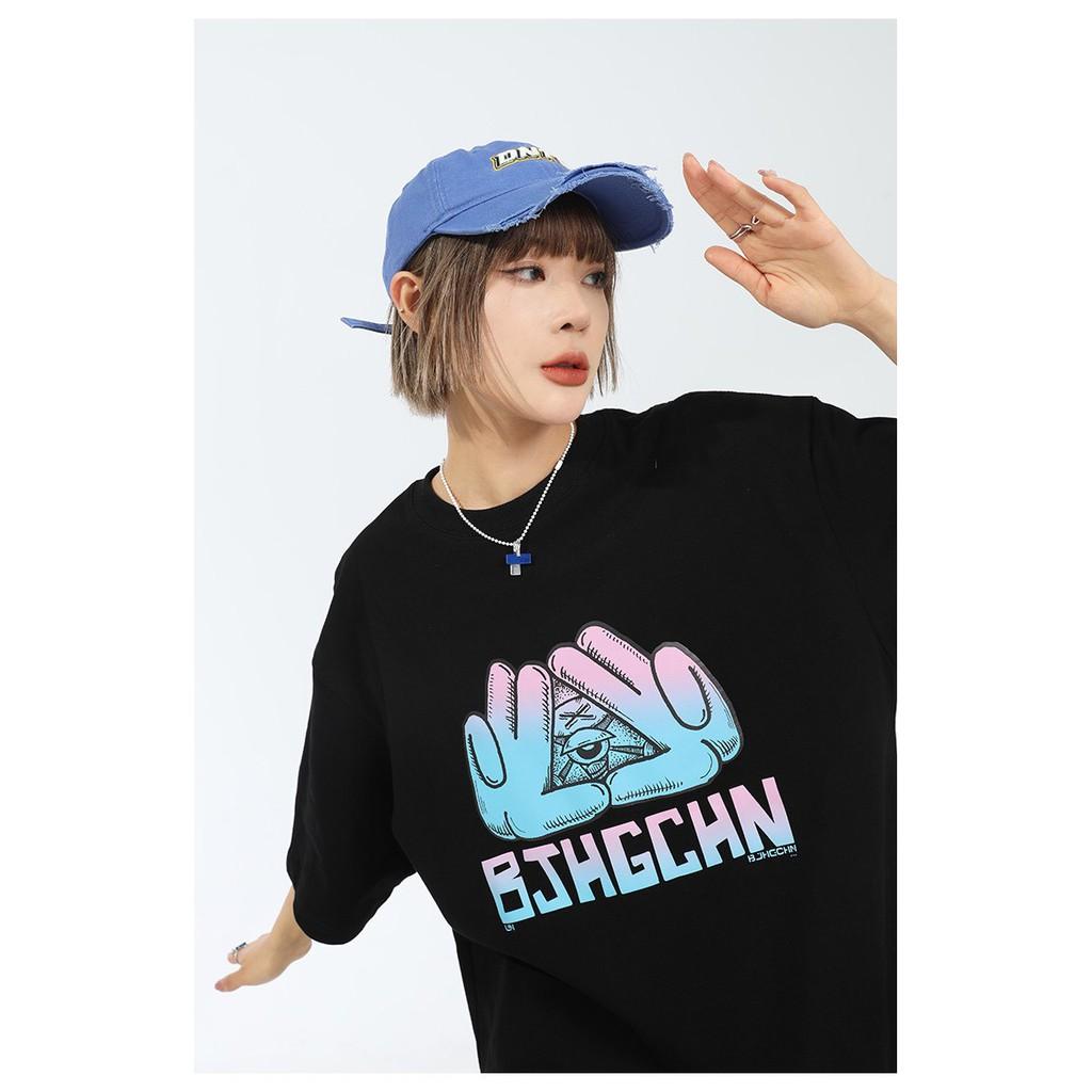 Áo thun tay lỡ.Hình Bàn Tay&Mắt. CoolZ phông Unisex nam nữ Cotton oversize form rộng phong cách đường phố Hiphop CZ095