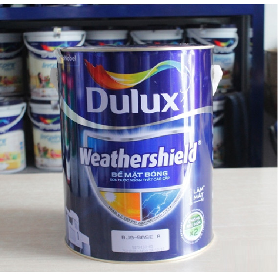 Sơn Ngoại Thất Cao Cấp Dulux Weathershield BJ9 Bề Mặt Bóng Lon 5L