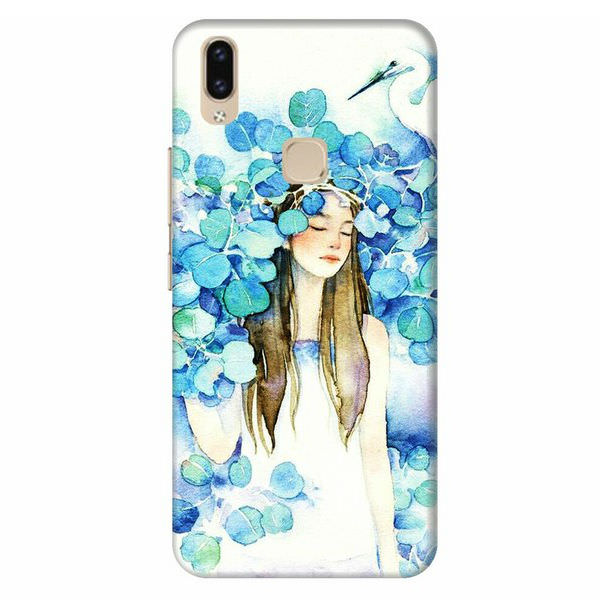 Ốp Lưng Dành Cho Điện Thoại Vivo V9 - Cô Gái Lá Xanh