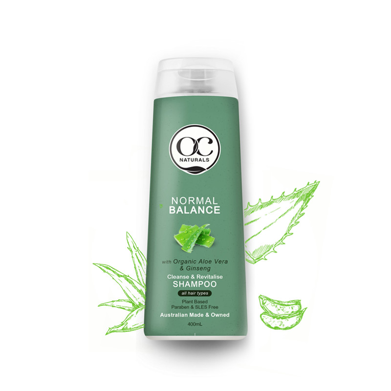 Dầu gội dưỡng tóc bóng mượt chiết xuất nha đam và dầu trái bơ OC Naturals Úc 400ml