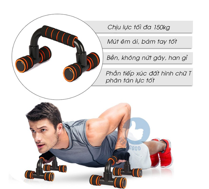 Dụng Cụ Hít Đất Chống Đẩy, Tập Cơ Bụng Chữ U, Dụng Cụ Tập Gym Tại Nhà Tiện Lợi - Hàng Loại 1 - Chính Hãng MINIIN