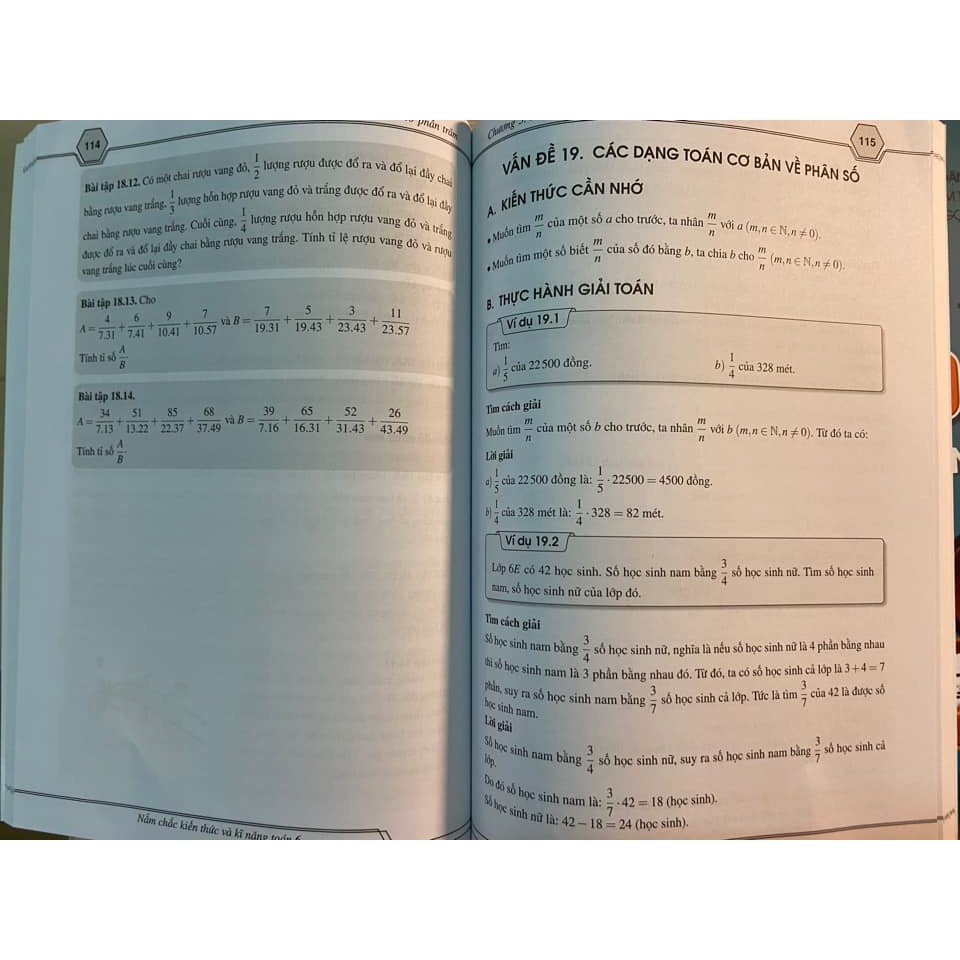 Sách - Combo 2 cuốn Nắm chắc kiến thức và kĩ năng - Số học + Hình Học xắc suất thống kê toán kinh tế - Toán 6 (T1 + T2)
