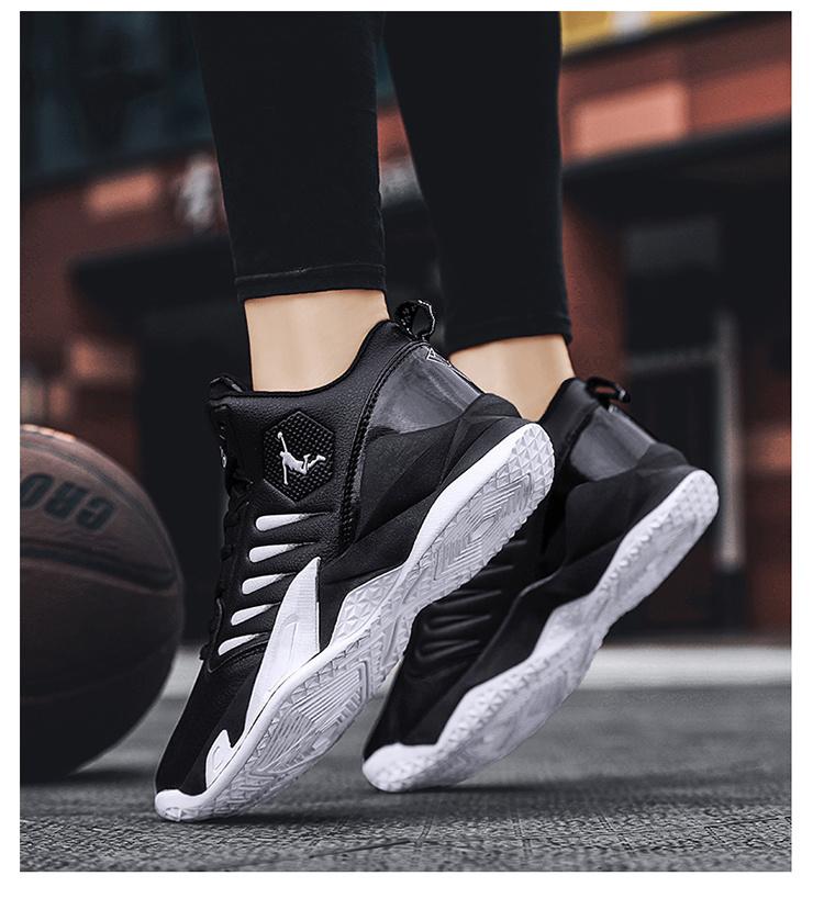 Giày bóng rổ nam nóng bỏng giày thể thao cổ điển cao cấp Color: Black Red Shoe Size: 43