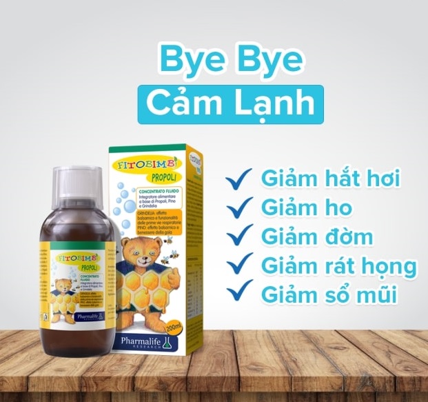 Siro Ho FITOBIMBI PROPOLI Hỗ Trợ Làm Dịu Ngứa Rát Họng, Giảm Khàn Tiếng, Hết Đờm, Bảo Vệ Đường Hô Hấp Cho Bé Chai 200ml