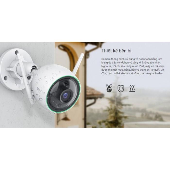 Camera Wifi Ngoài Trời EZVIZ C3X 2M Bản mắt kép Tích hợp AI, đàm thoại 2 chiều, đèn báo động - Hàng Chính hãng