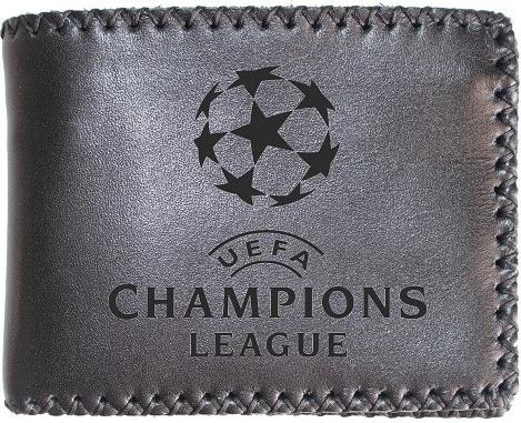 Ví Da Bò Nam Nữ Khâu Viền Khắc Hình Champions League