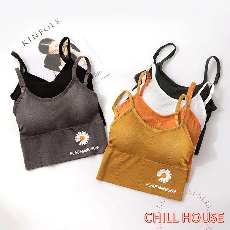 SIÊU HÓT-Áo Bra Hoa Cúc Tập Gym -yoga sẵn đệm ngực - CHILLHOUSE