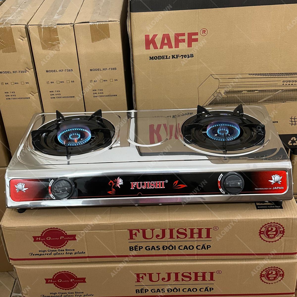 Bếp gas INOX FUJISHI FJ-330IN - ĐIẾU GANG ĐÚC LỬA LỚN - Đun nấu nhanh + Tiết kiệm gas - Hàng chính hãng