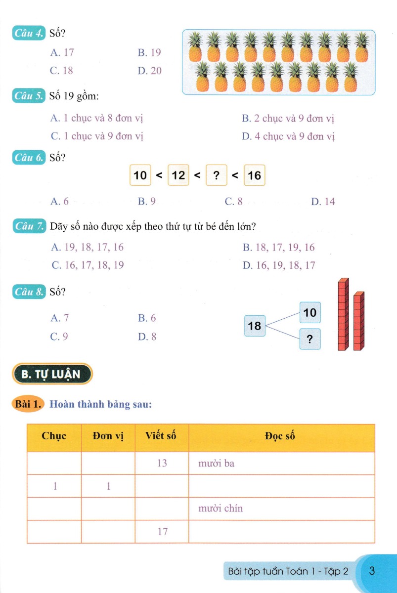 Bài Tập Tuần Toán 1 Tập 1  - Bộ Sách Cánh Diều - ND