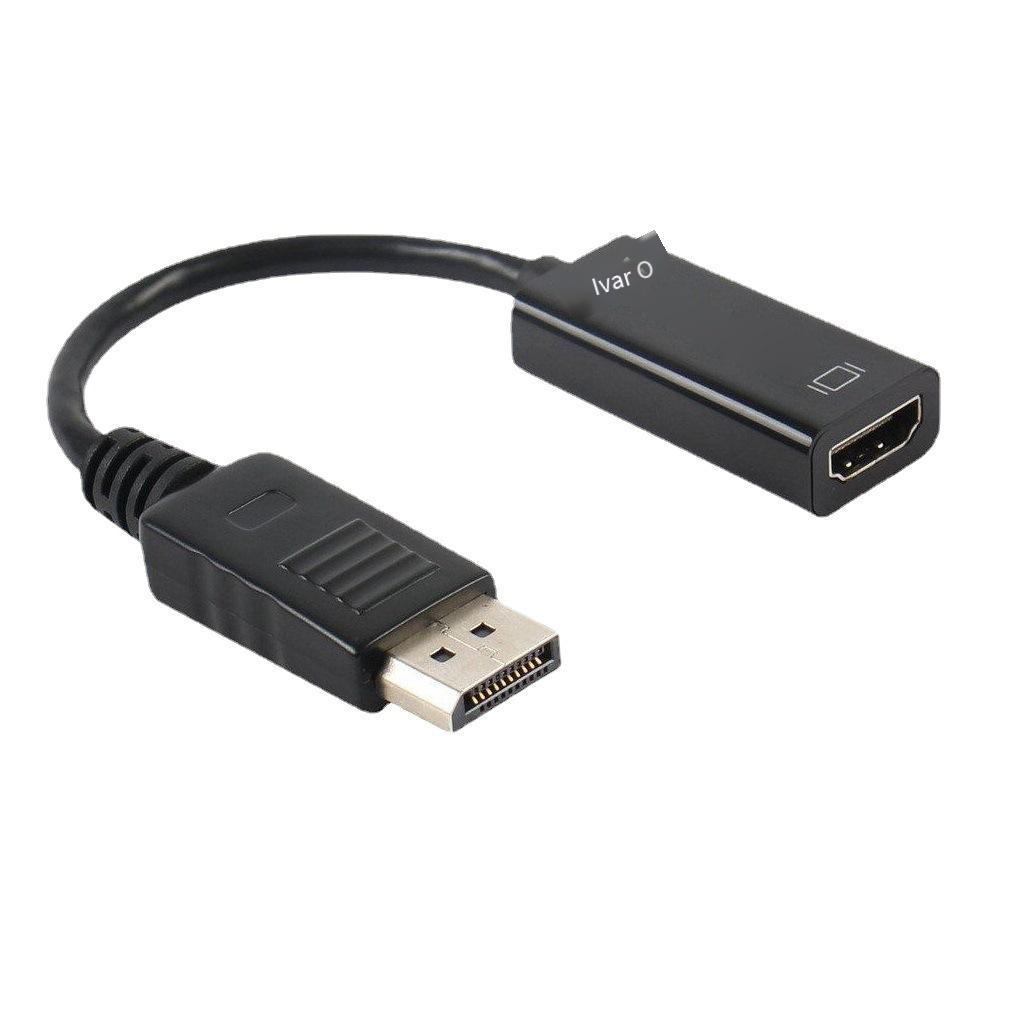 Giao hàng nhanh Cáp chuyển đổi DP sang HDMI đầu chuyển đổi dp to hdmi 4k vỏ nhỏ màu đen cáp chuyển đổi đầu cái dp sang hdmi