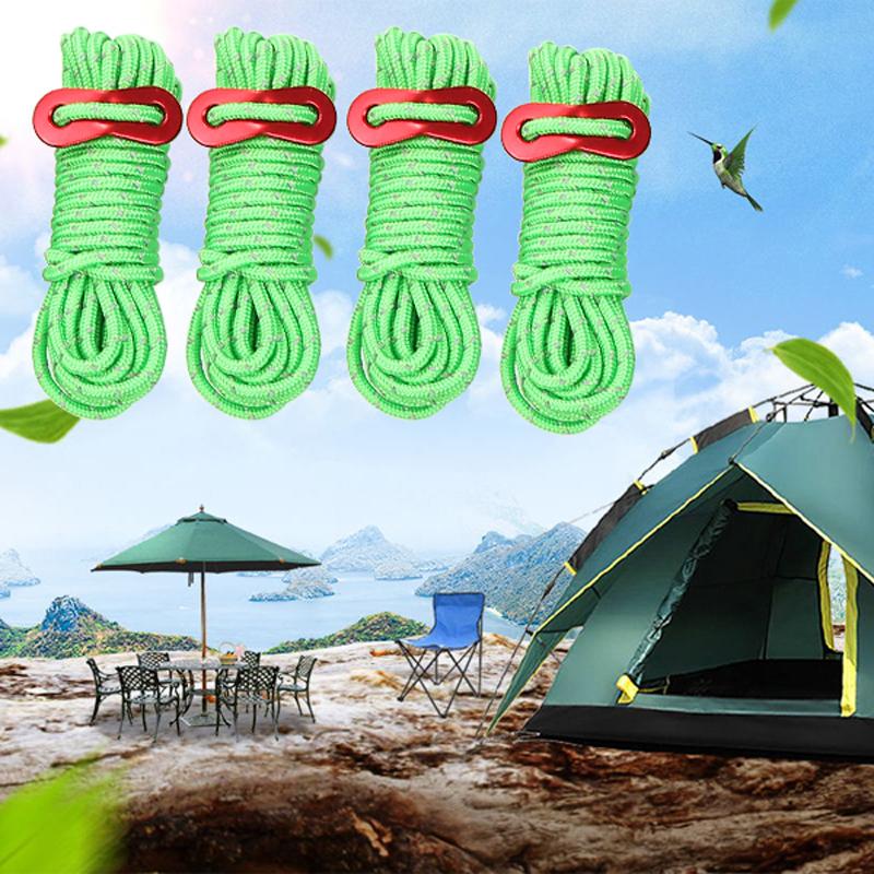 Bộ 8 Dây Phản Quang Đường Kính 4mm - 4m Kèm Túi Đựng