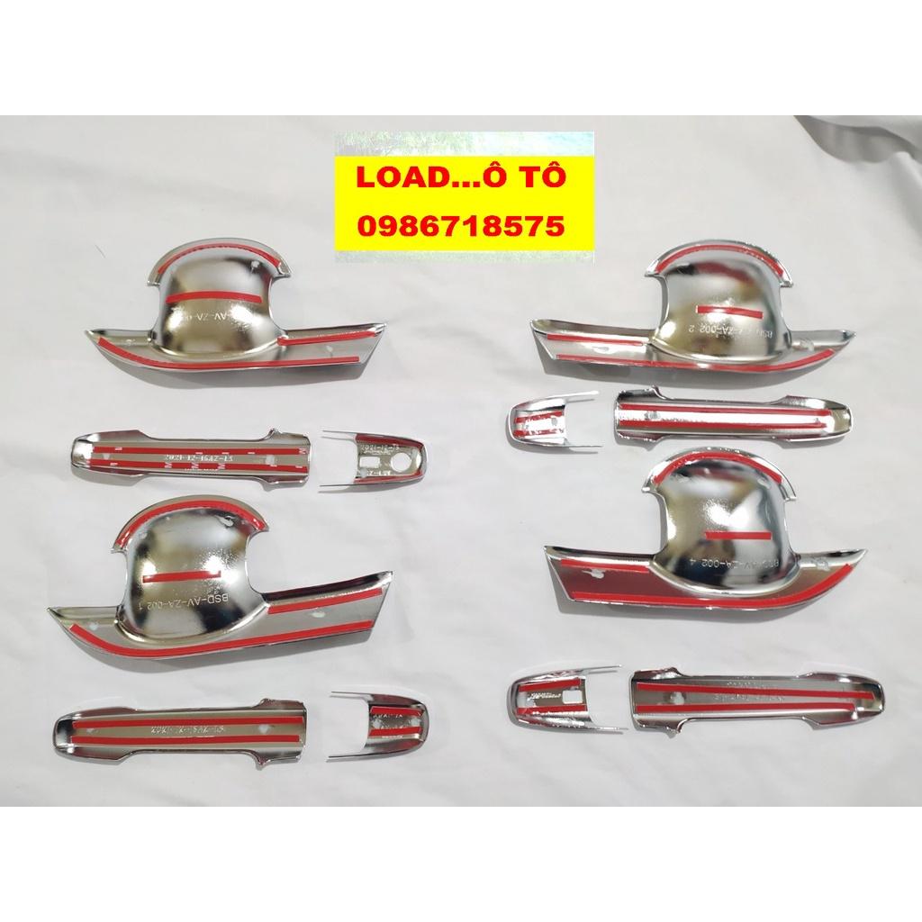 Ốp Tay Nắm, Hõm Cửa Xe Toyota Veloz 2022-23 Hàng Loại 1 Nhựa ABS Mạ Crom Sáng Bóng