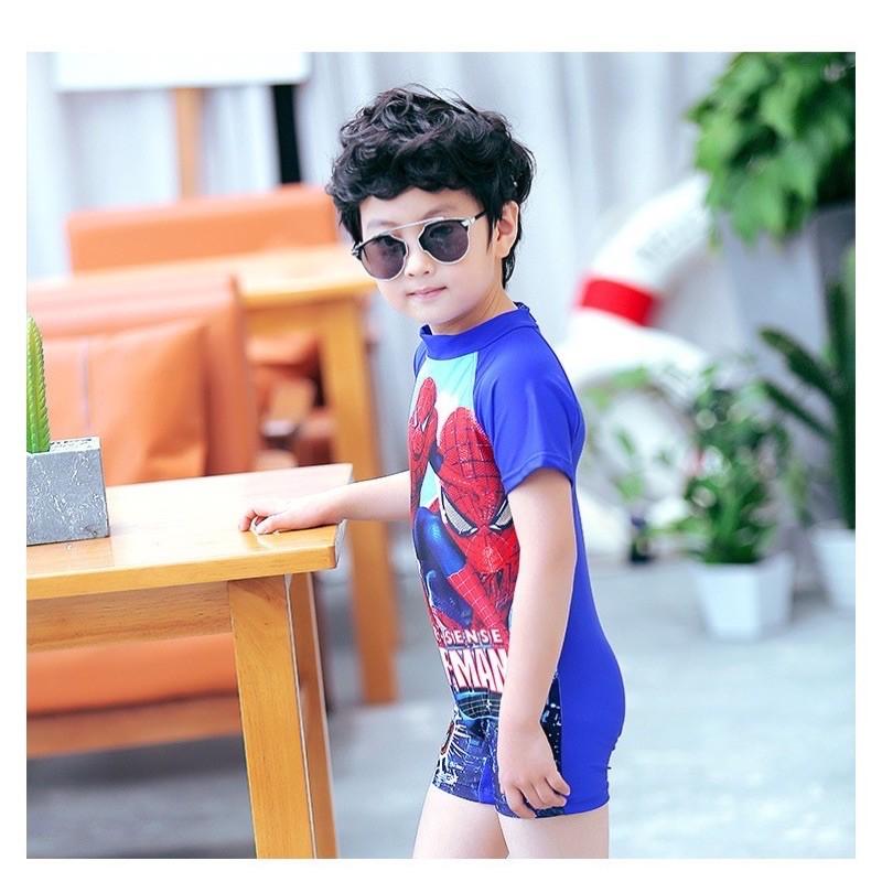 Bộ bơi liền thân siêu anh hùng cho bé trai Boi021 hè siêu ngầu cho bé size từ nhí đến đại lên tới 48kg