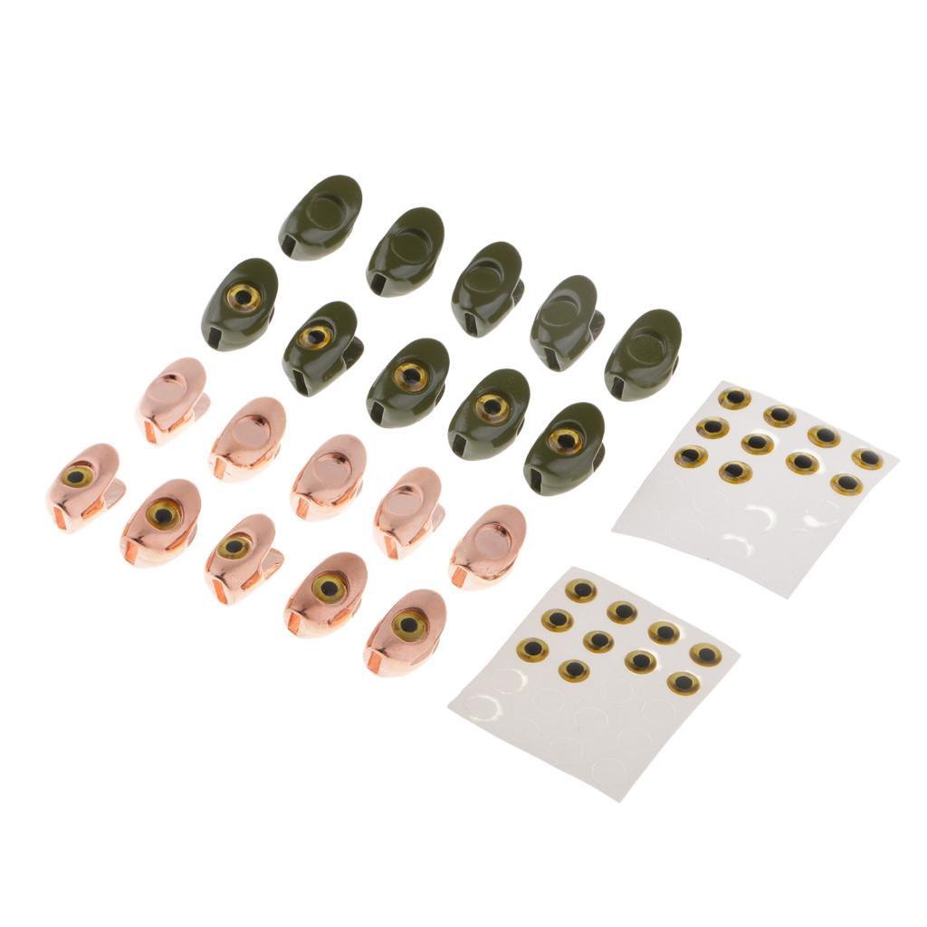 10pcs Fly Tying Copper Beads Fly Tying Skulpin Head Fly Tying Materials