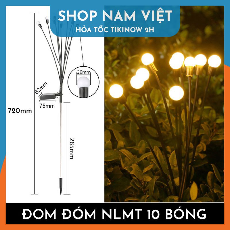 Đèn Bóng Tròn Cắm Sân Vườn, Bãi Cỏ Dùng Năng Lượng Mặt Trời