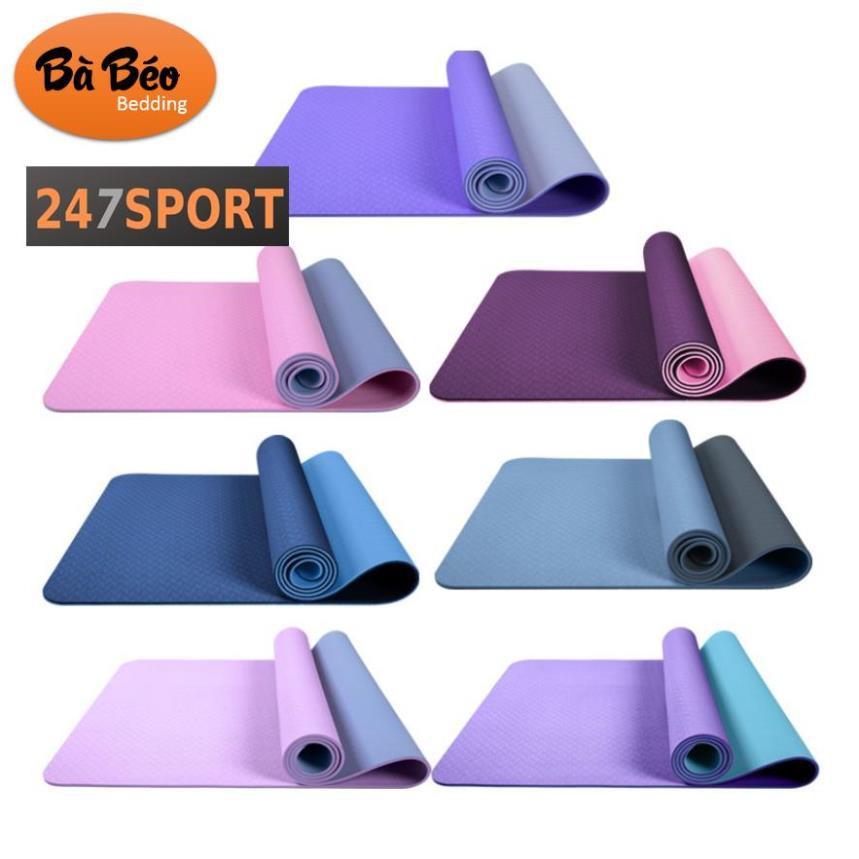 Thảm tập YOGA 6mm-8mm TPE 2 lớp hàng công ty