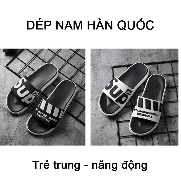 Dép thời trang phiên bản mới đế dày chống trơn trượt, dép đi trong nhà các cặp đôi mùa hè mã 024