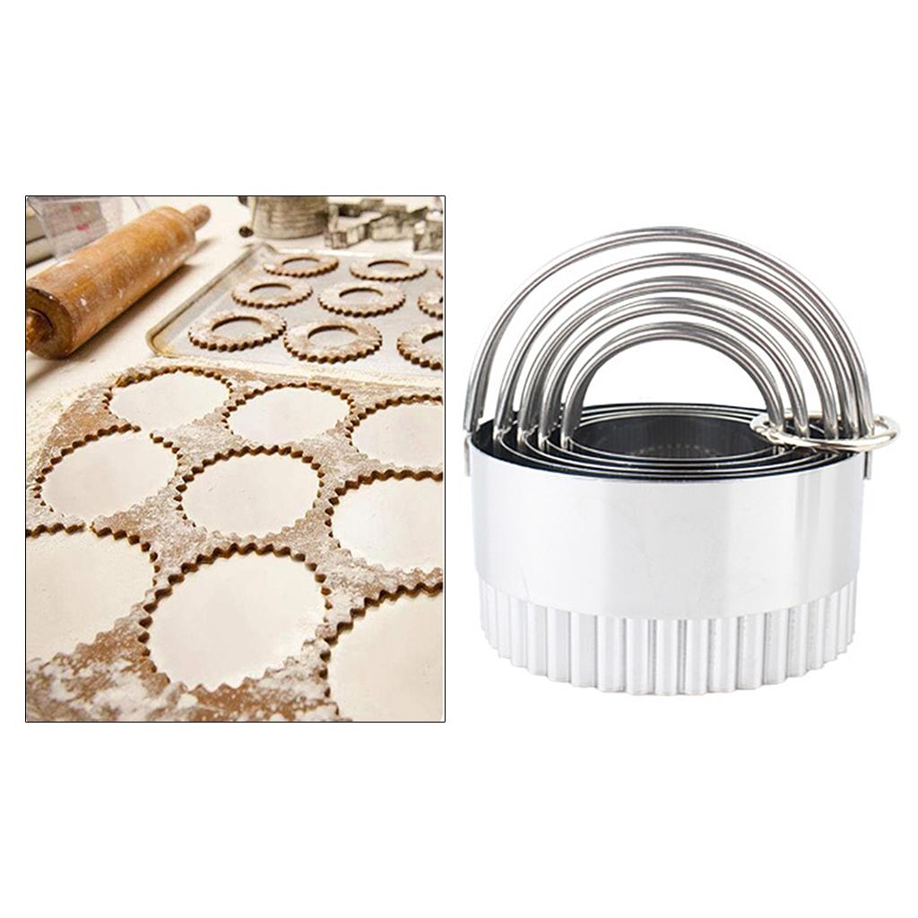 Set of 5 - Round Stainless Steel Cake Rings, Mousse and Pastry Baking Ring Mold Cutter Baking Mould Tools