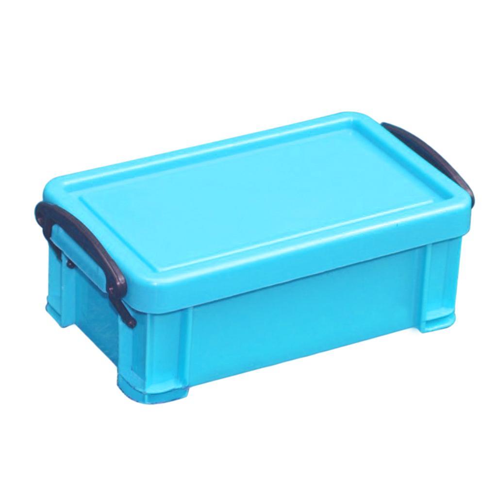 2X Home Furnishing Box 0.5L Latch Box Colorful with Lid Food Sealed Case Blue