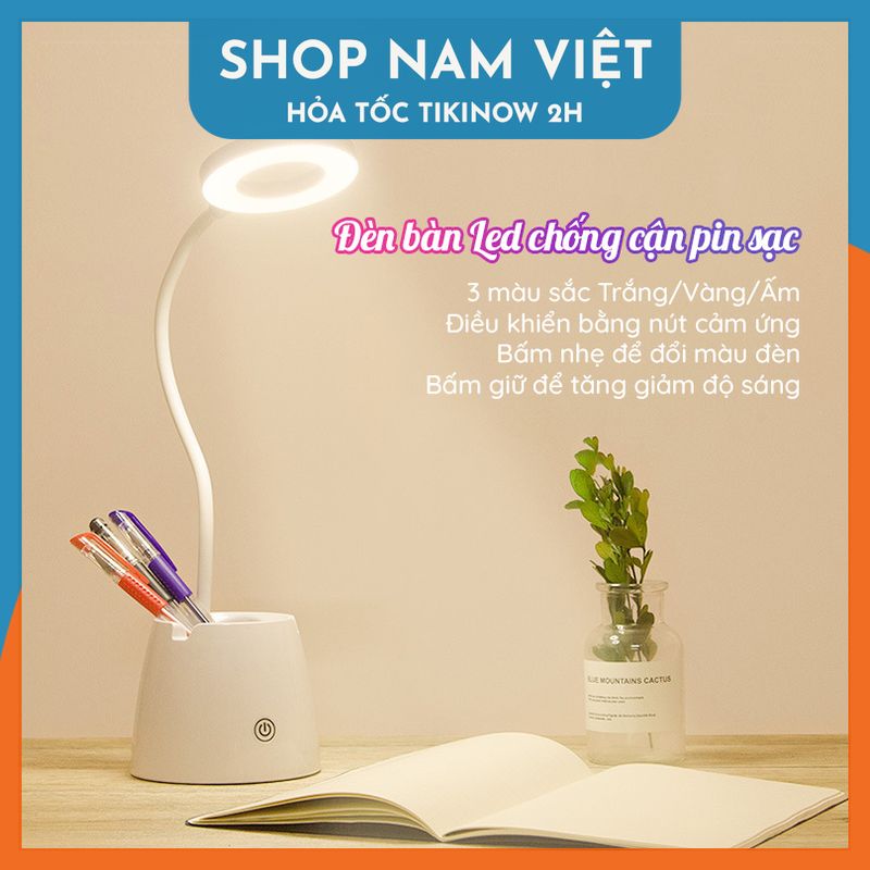  Đèn Bàn Học Đọc Sách LED Chống Cận 03 Chế Độ Ánh Sáng Vàng Bảo Vệ Mắt 