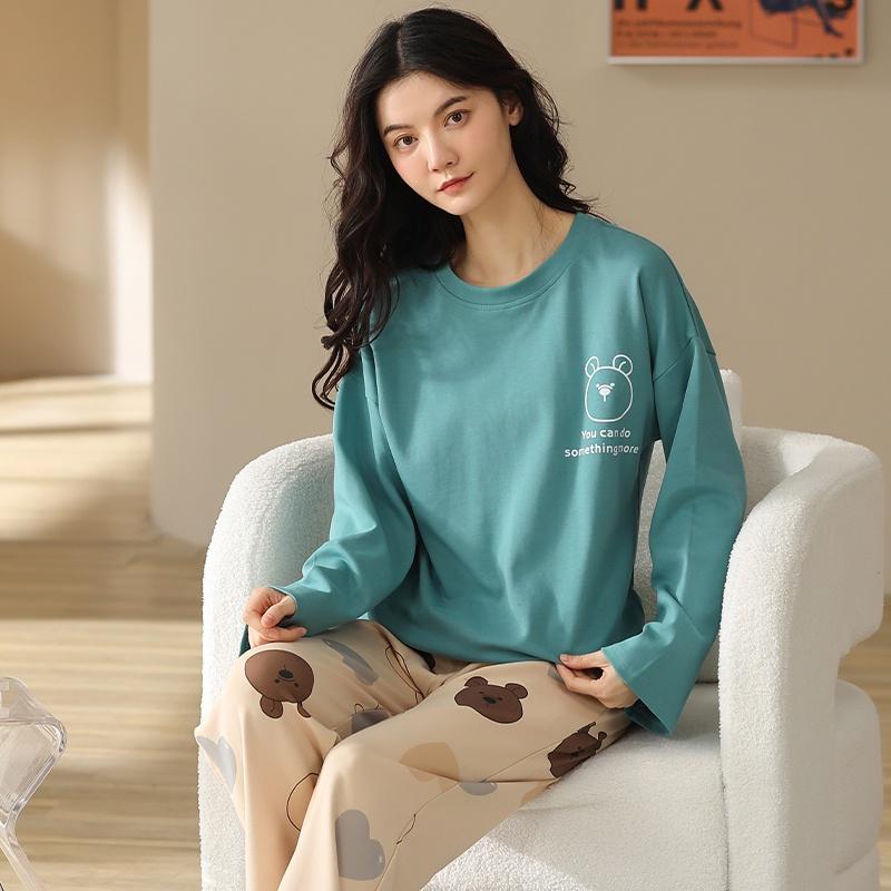 Set đồ nữ Đồ bộ mặc nhà vải COTTON 100% thông thoáng & thấm hút mồ hôi tốt, style Hàn Quốc
